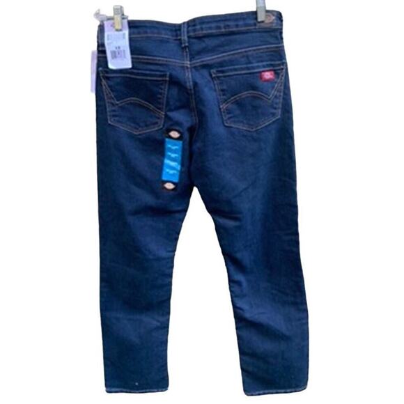 NEW NWT Dickie's Relaxed Fit Dark Wash Stretch Straight Leg Jeans Size 6 - Picture 4 of 8